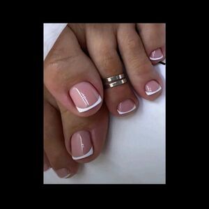 French Manicure Pedicure Nail Art